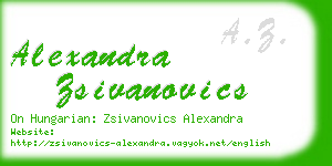 alexandra zsivanovics business card